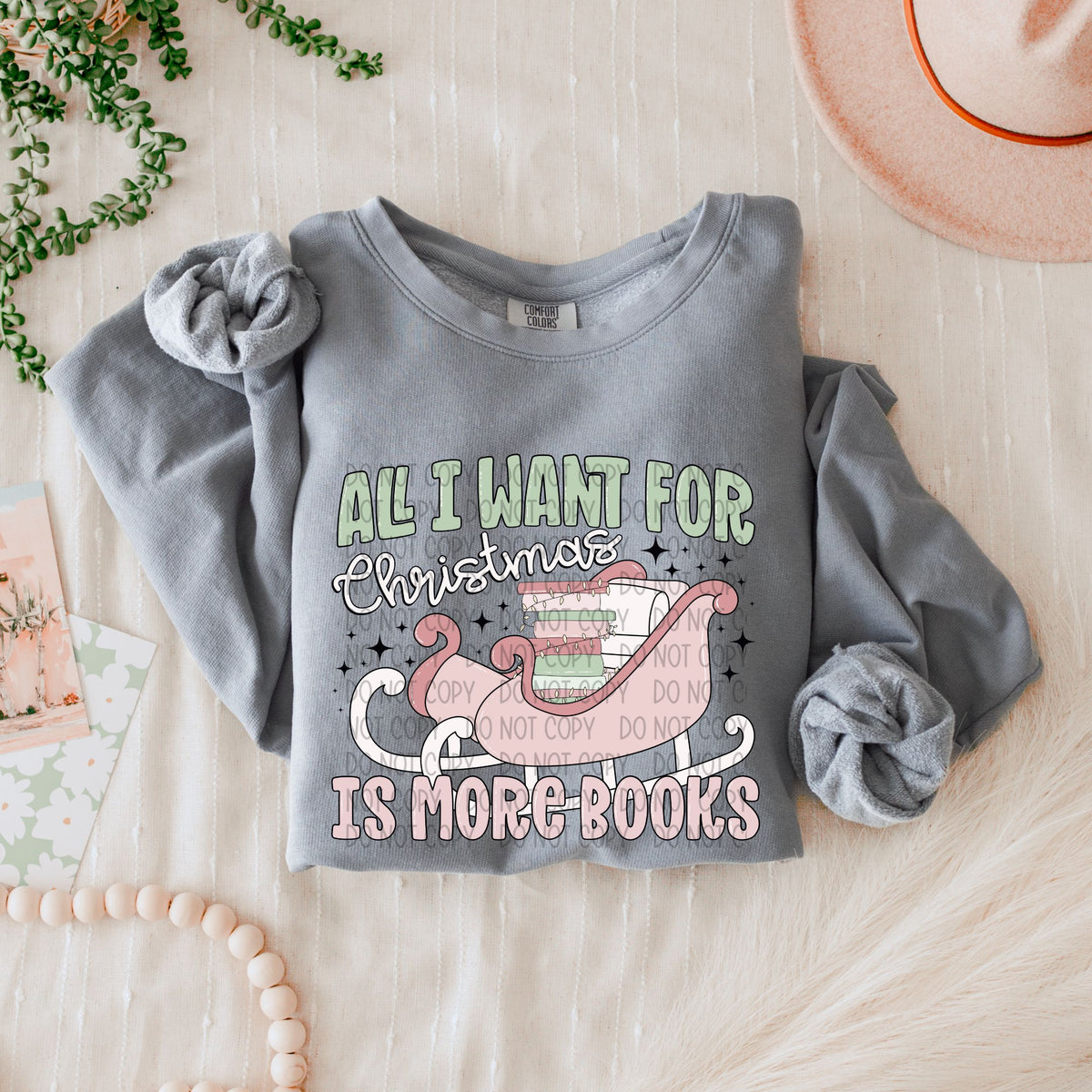 All I Want For Christmas Is More Books-DTF