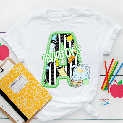 LETTER MASCOT GREEN (dropdown)-DTF&UV