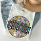 Reading Interventionist Distressed Circle With School Bus And Crayons - DTF
