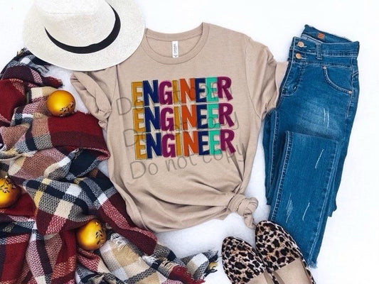Engineer stitched-DTF