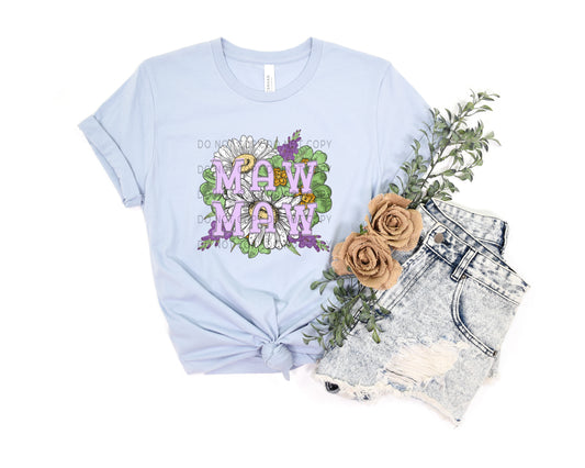 Mawmaw Daisies and Lilacs DTF