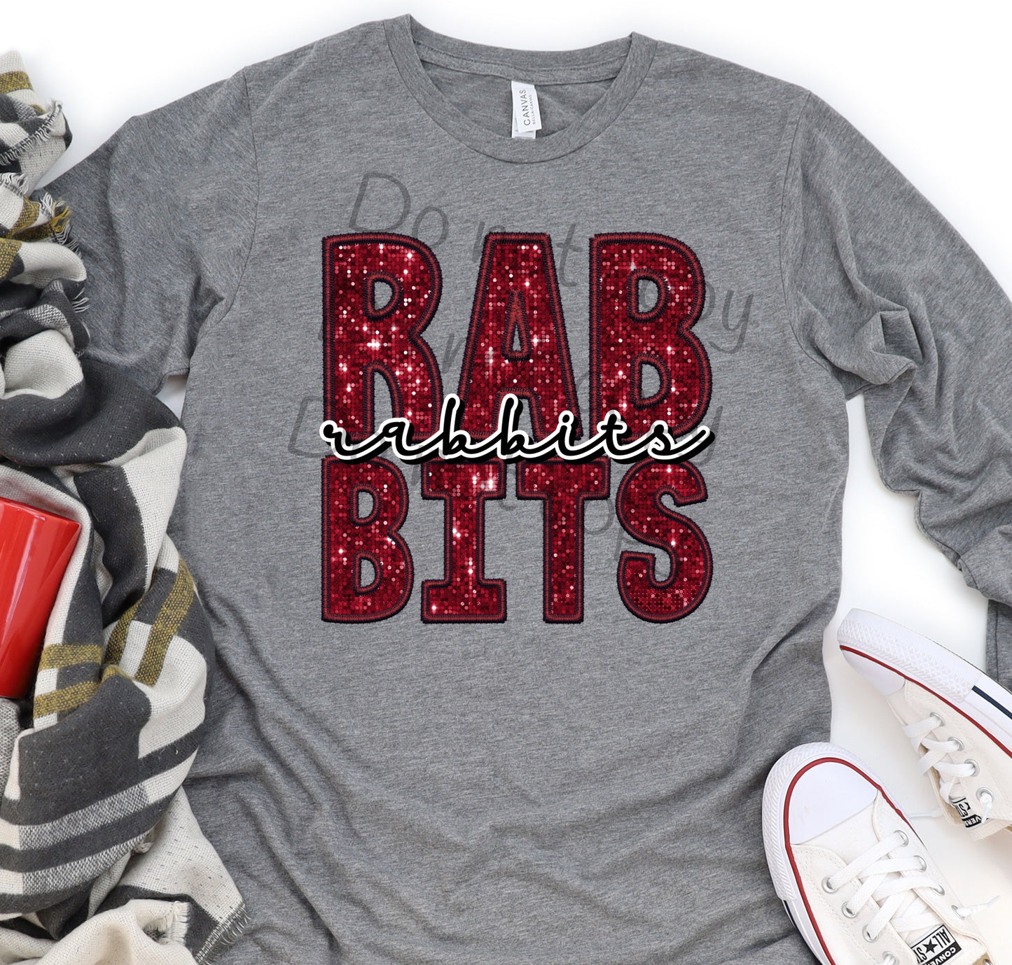 Rabbits stacked sequin -DTF
