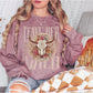 Leave Her Wild Floral Skull DTF