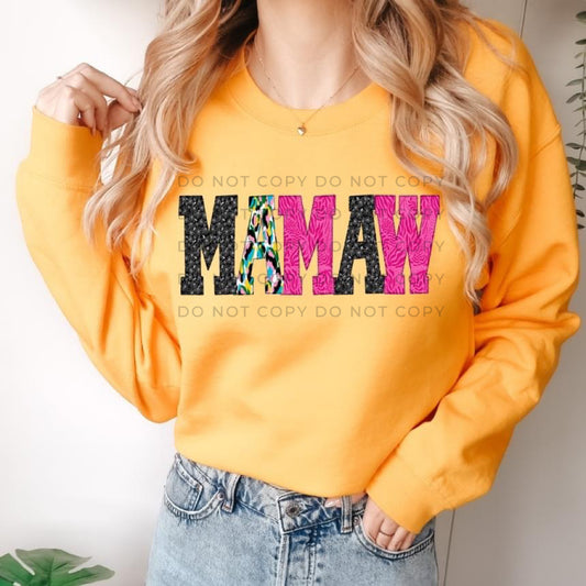 Mamaw Mixed Prints DTF