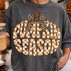 Pumpkin Season Orange checkered- DTF&UV