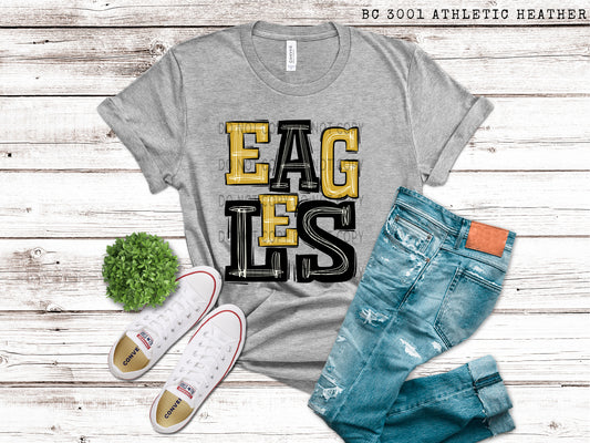 Eagles Black And Gold - DTF