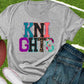 Knights faux appliqué words-DTF