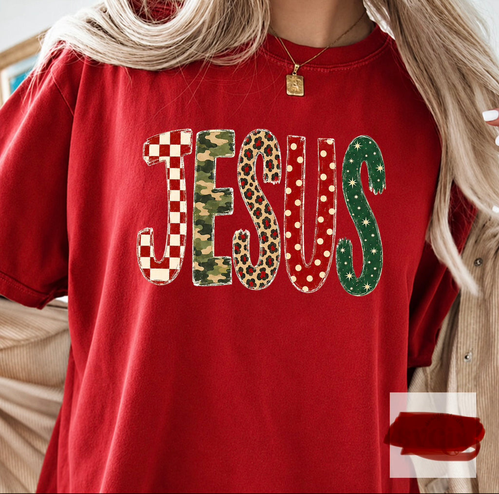 Christmas pattern Jesus- DTF
