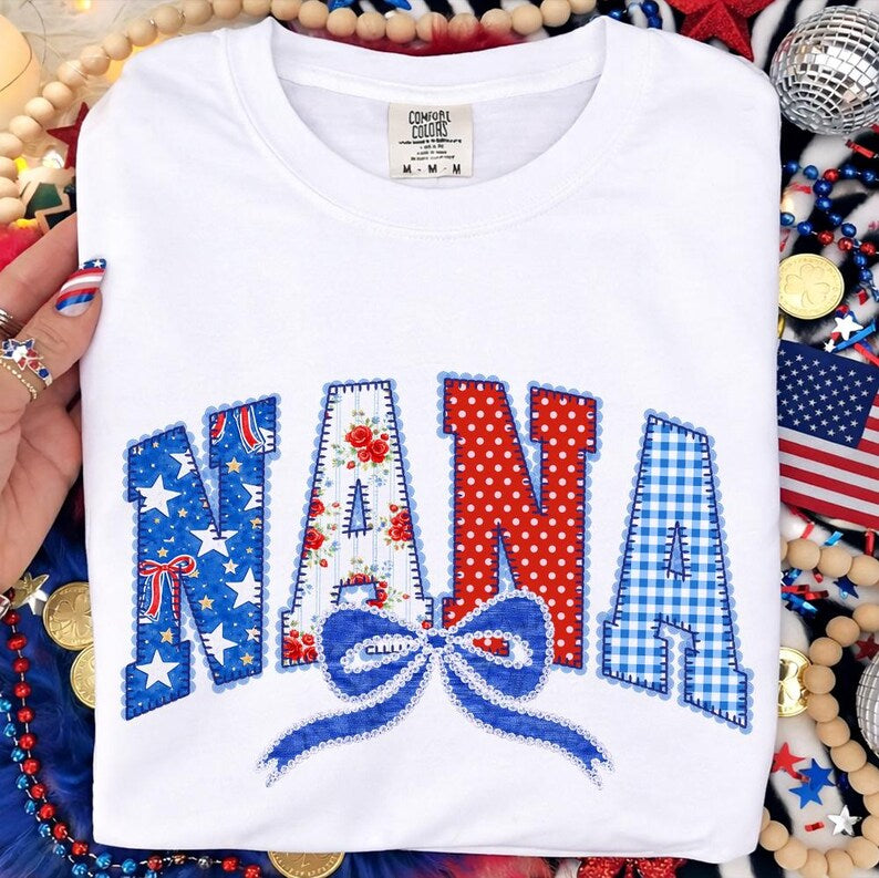Nana red white and blue -DTF&UV