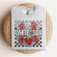 Baseball Mascots Faux Embroidery Checkered Sequins -DTF