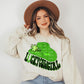 Lucky Cowgirl Green Hat - DTF