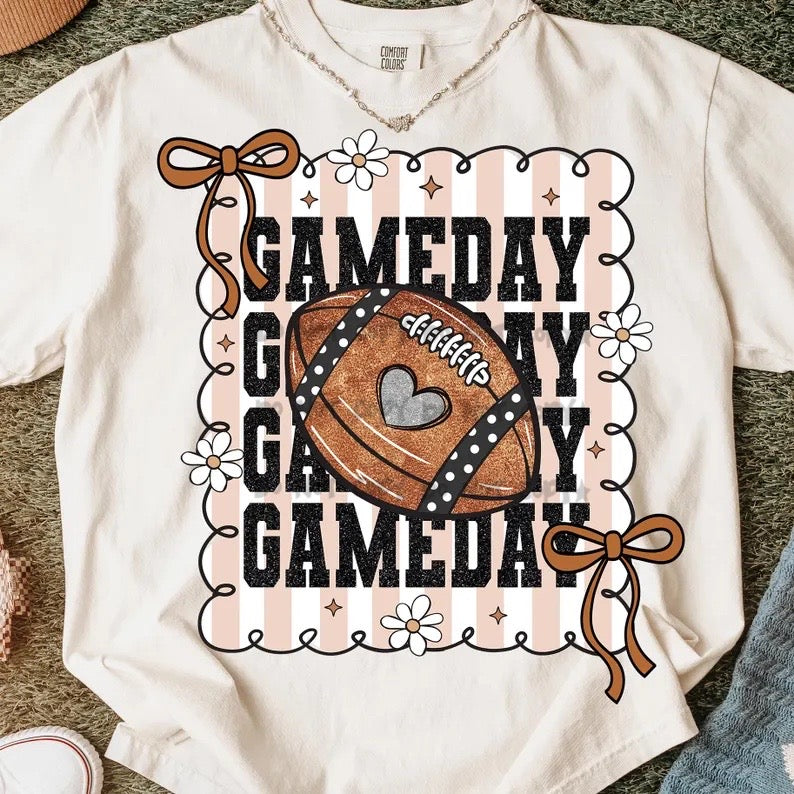 Game day football with heart -DTF&UV