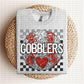 Baseball Mascots Faux Embroidery Checkered Sequins -DTF