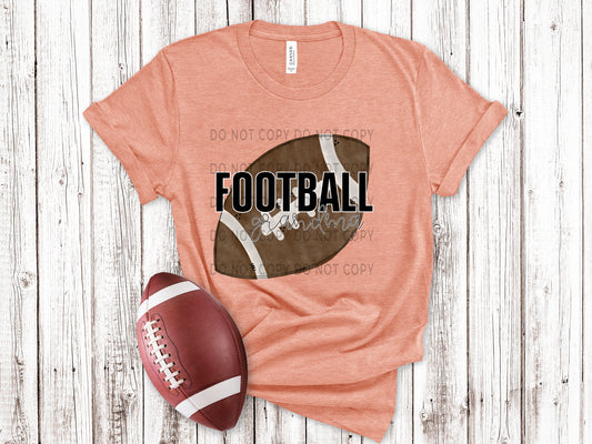 Football Grandma White Outline - DTF