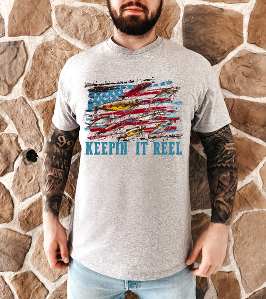 Keepin it Reel fishing flag-DTF