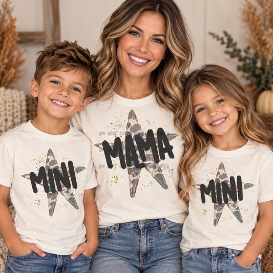 Mama or Mini Camo Star- DTF DEAL