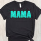 Mama turquoise faux sequin-DTF