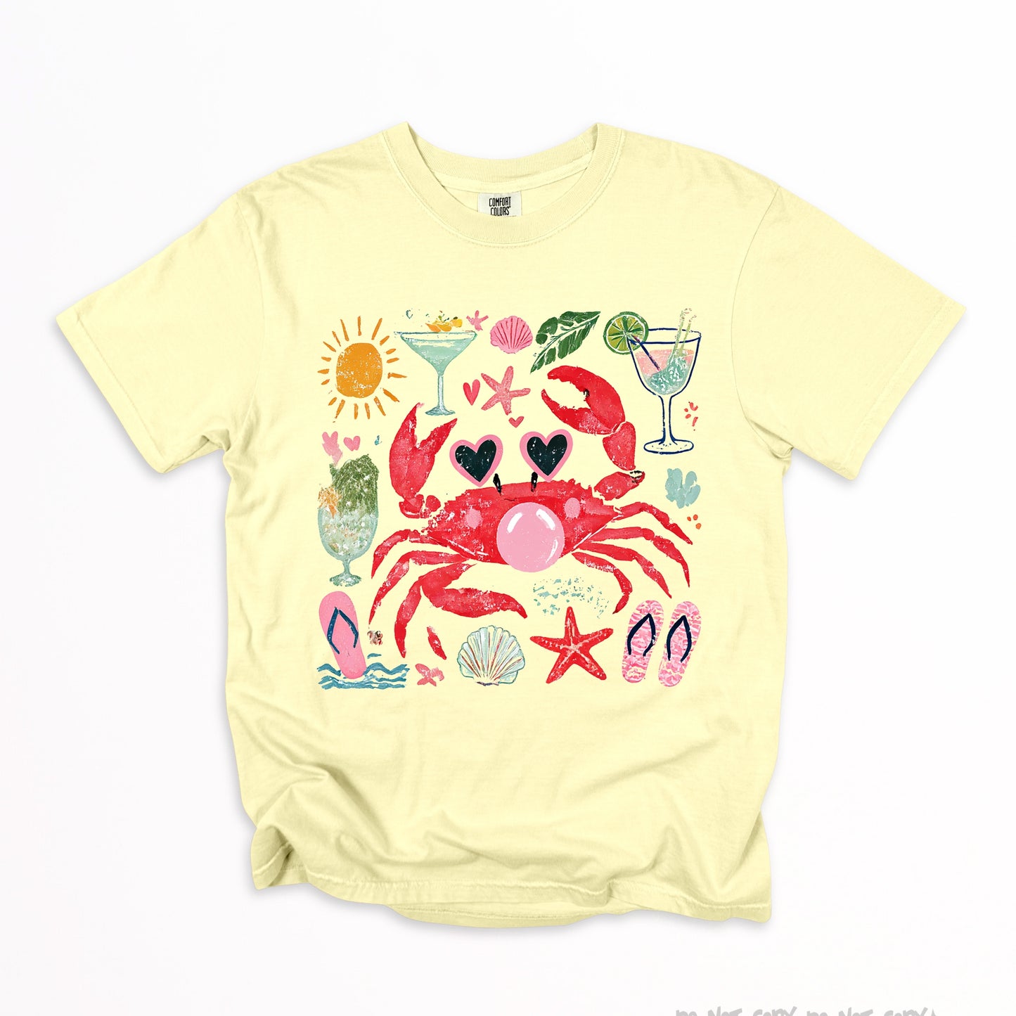 Crab with bubble gum-DTF&UV