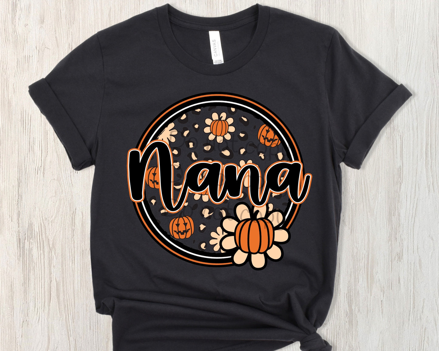 Pumpkin name circle Nana-DTF