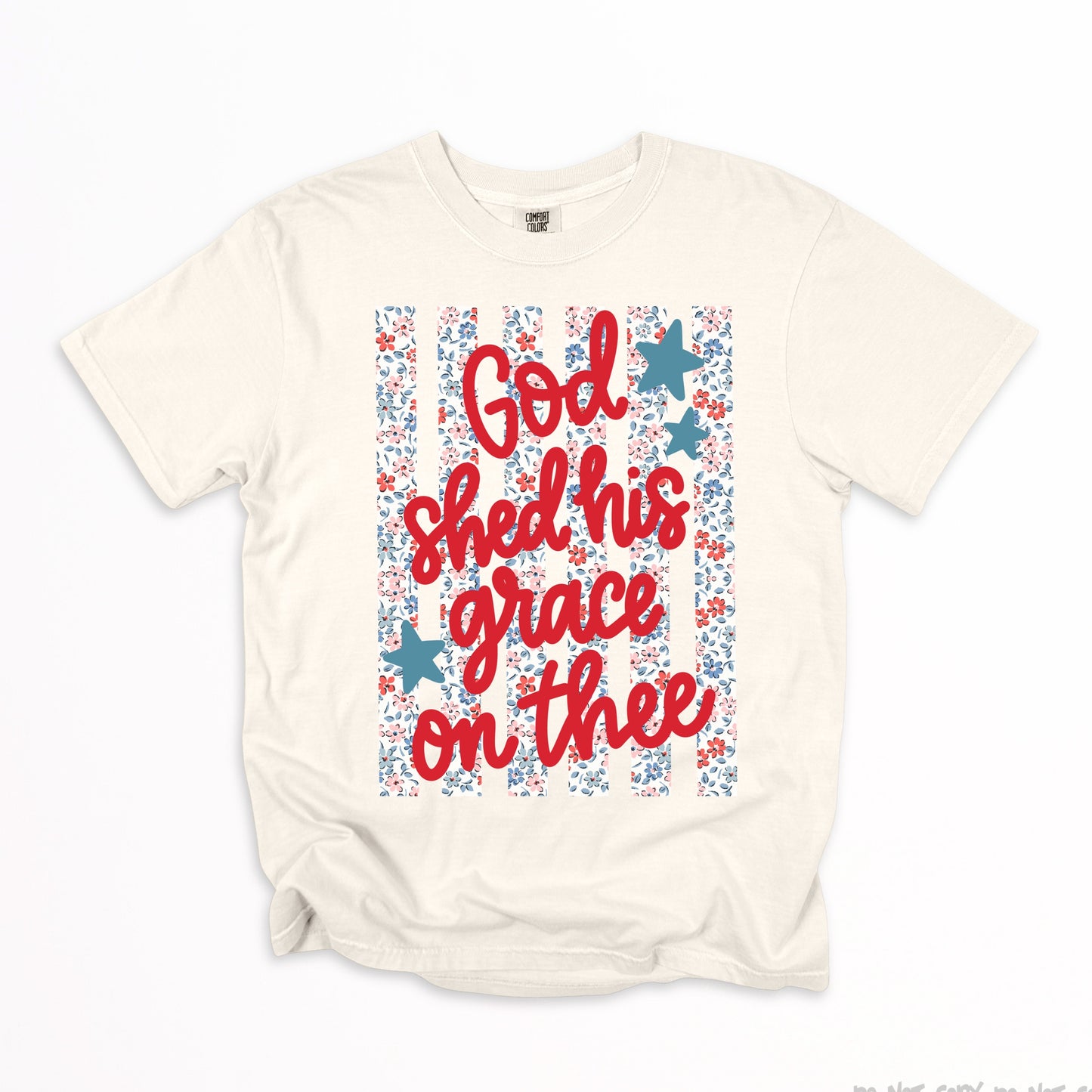 God shed His grace on thee stripes stars-DTF&UV