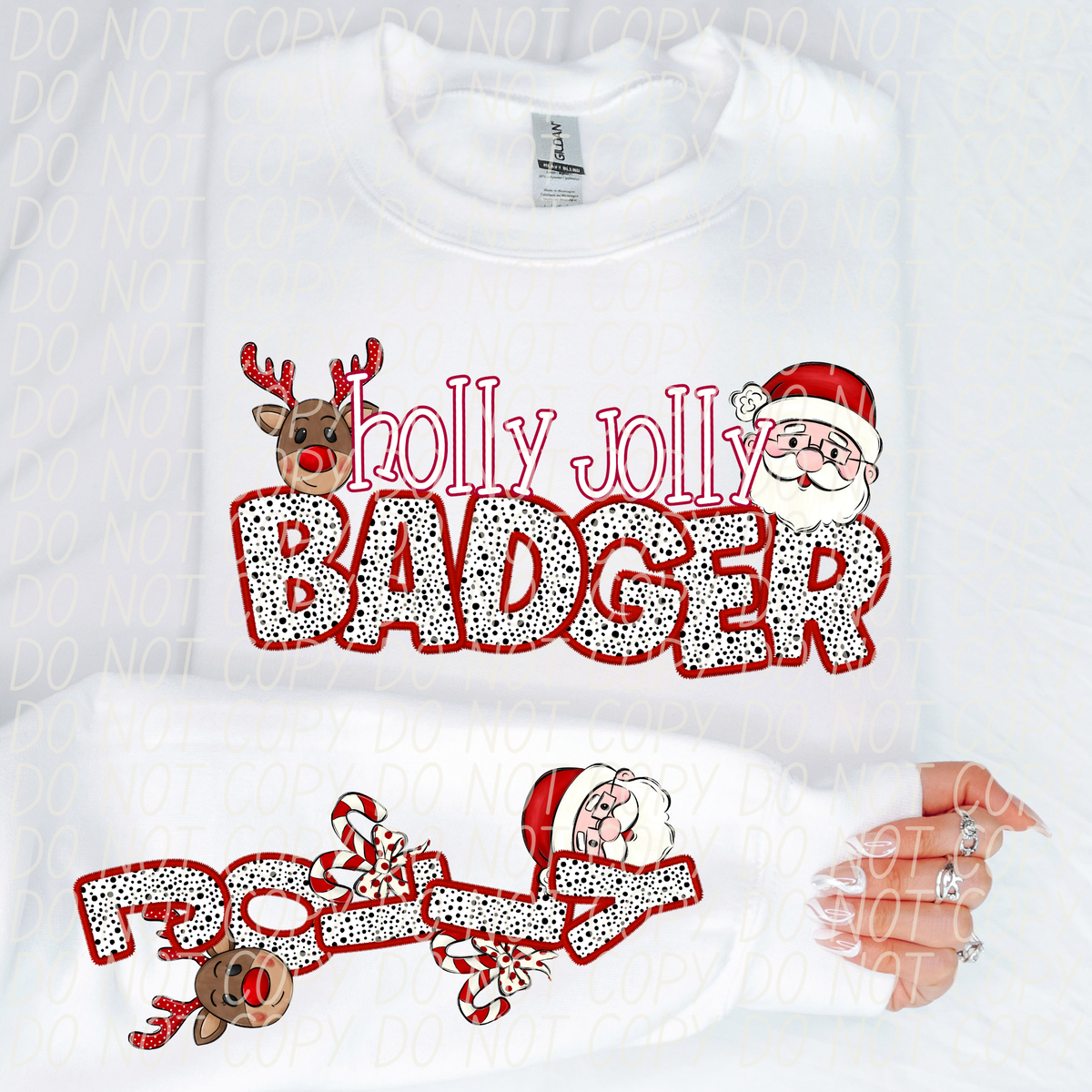 Holly Jolly Mascot Comes with Sleeve (DROPDOWN)-DTF&UV