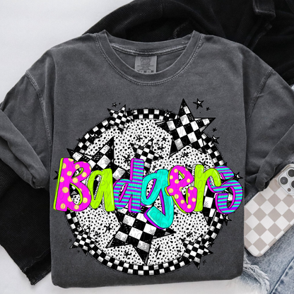 Neon checker Mascots(Dropdown)-DTF
