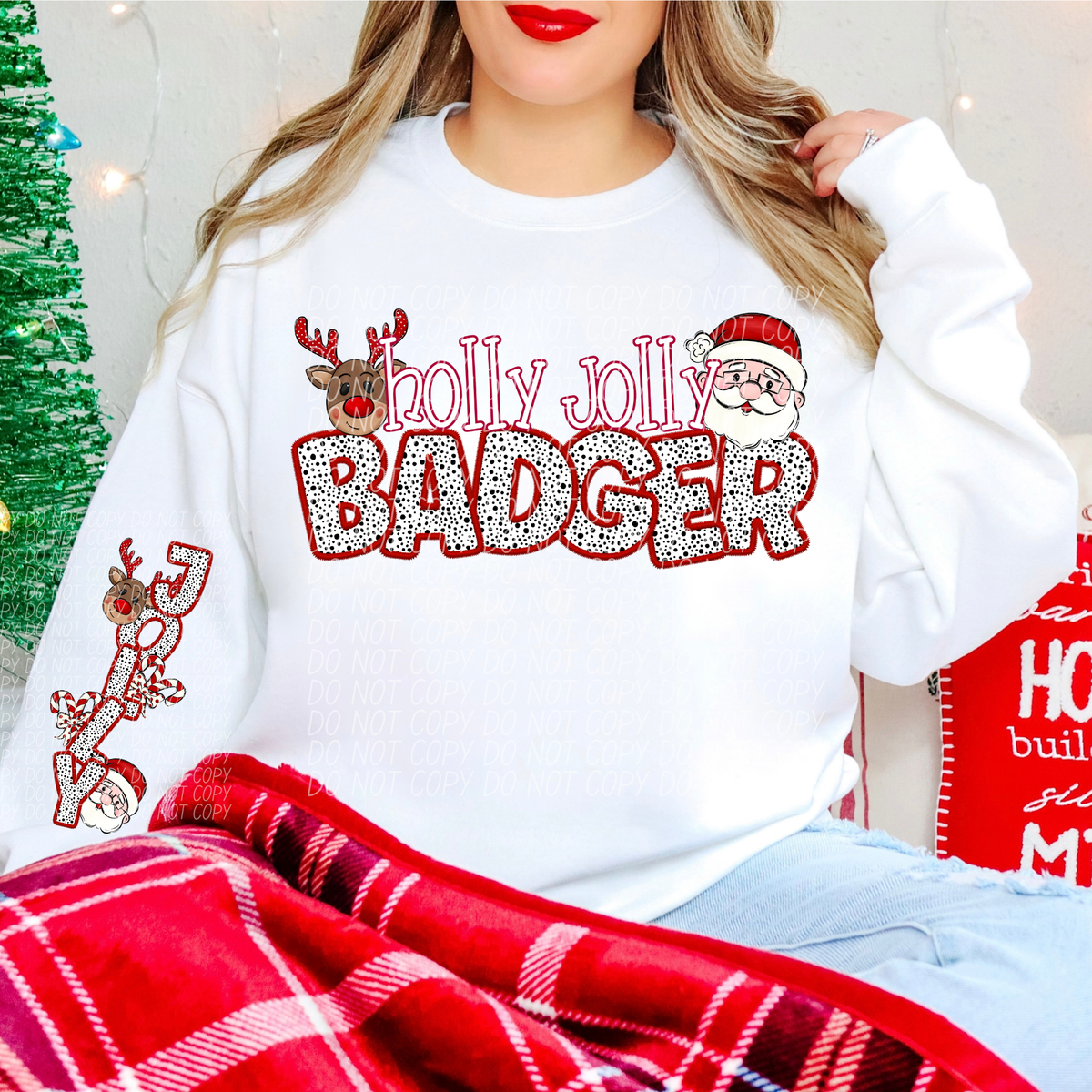 Holly Jolly Mascot Comes with Sleeve (DROPDOWN)-DTF&UV