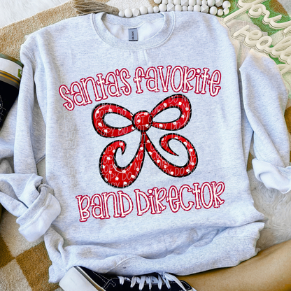 Santas Favorite red dot bow (Dropdown)-DTF&UV