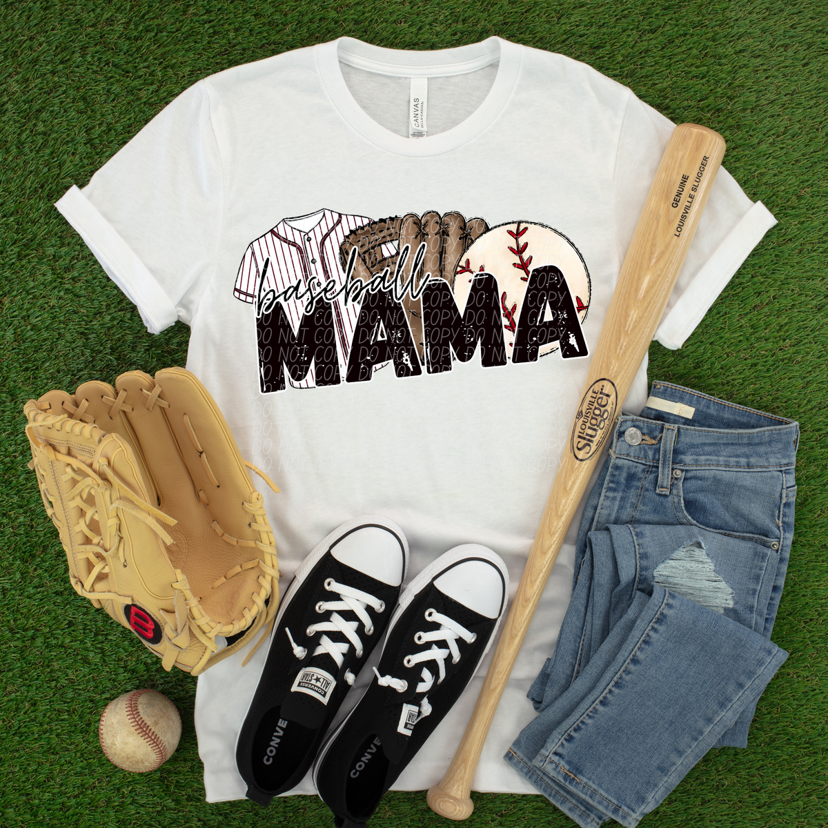 BASEBALL MAMa CRIMSON -DTF