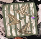 Camo stripes Patterned Ducks -DTF