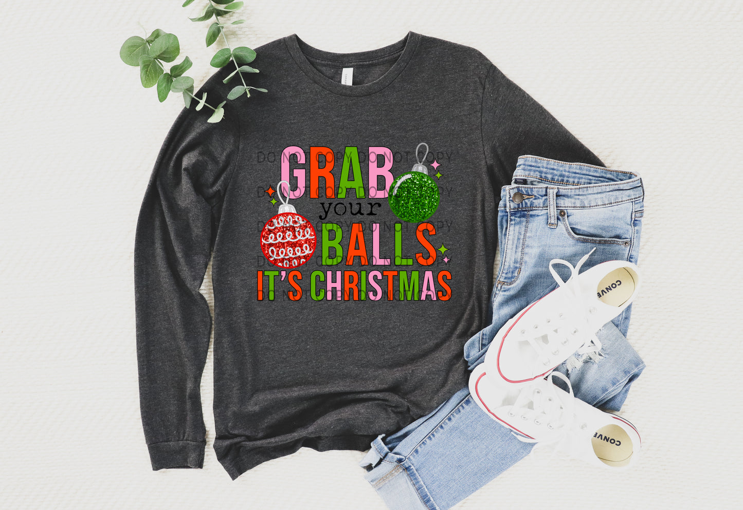 Grab Your Balls Its Christmas Sequin Dtf Abidesignstore 6885