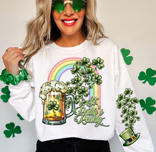 St Patty’s Ready (FRONT OF SHIRT & SLEEVE COMBO)-DTF