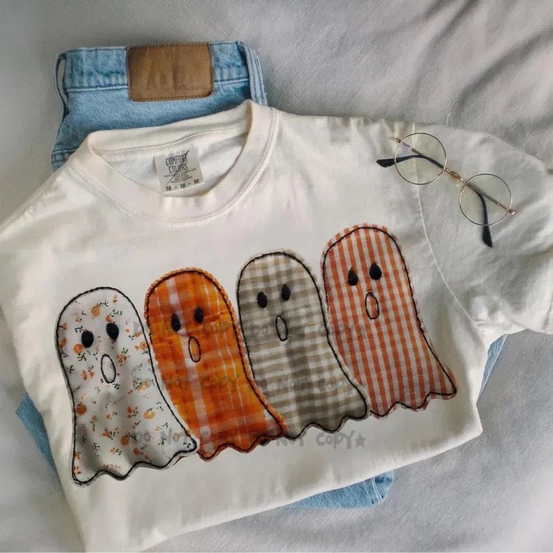 Patterned fall ghosts -DTF&UV