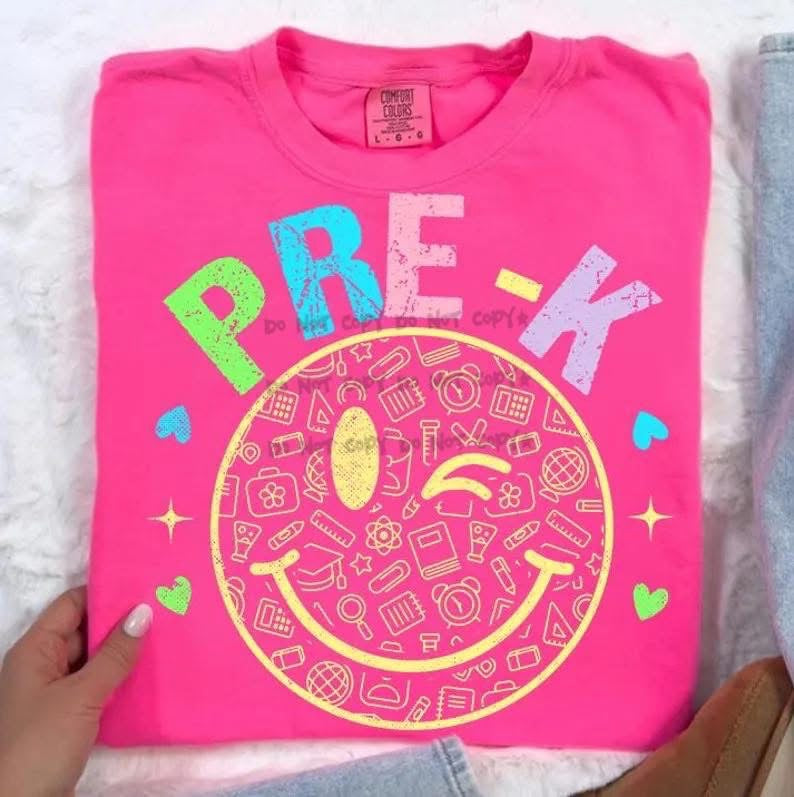Colorful Smiley Grades (6 Options) -DTF