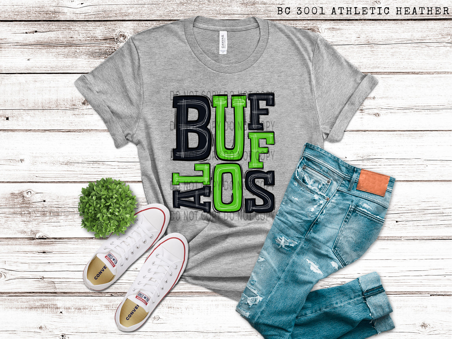 Buffalos Black and Green - DTF
