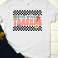 First grade teacher checkered-DTF