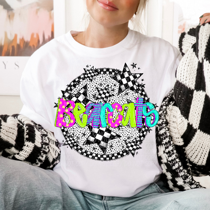 Neon checker Mascots(Dropdown)-DTF