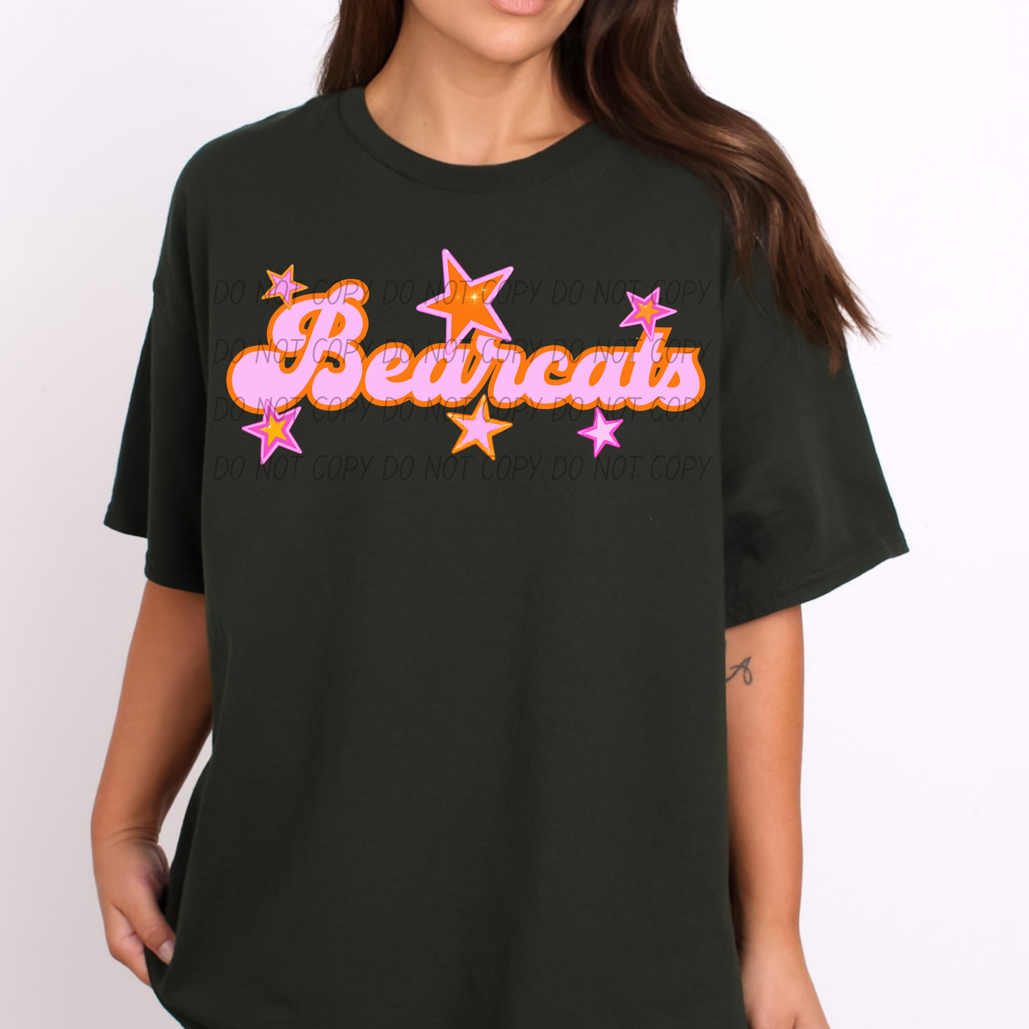 Pink Orange Stars Mascot (Dropdown)- DTF&UV