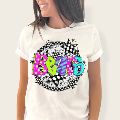 Neon checker Mascots(Dropdown)-DTF