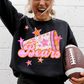 CHEER Pink Orange Stars Mascot (Dropdown)- DTF&UV