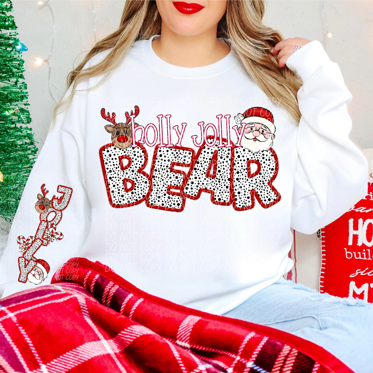 Holly Jolly Mascot Comes with Sleeve (DROPDOWN)-DTF&UV