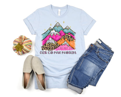 Faith can move mountains snow peak -DTF&UV