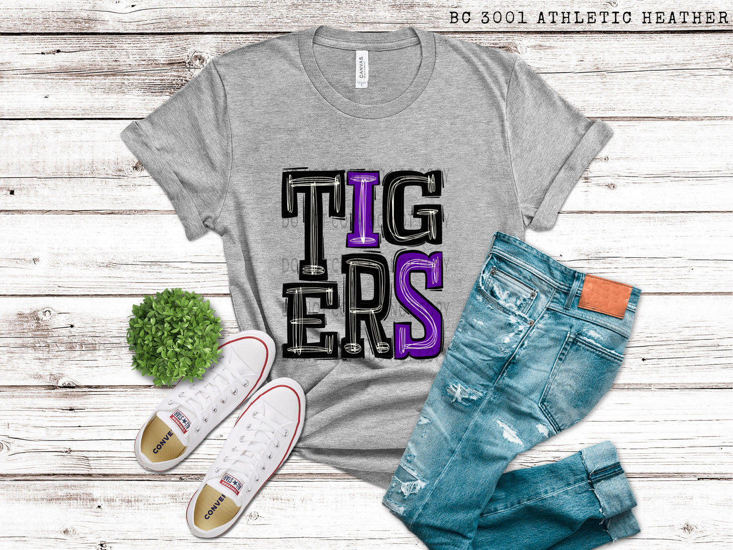 Tigers Black and Purple - DTF