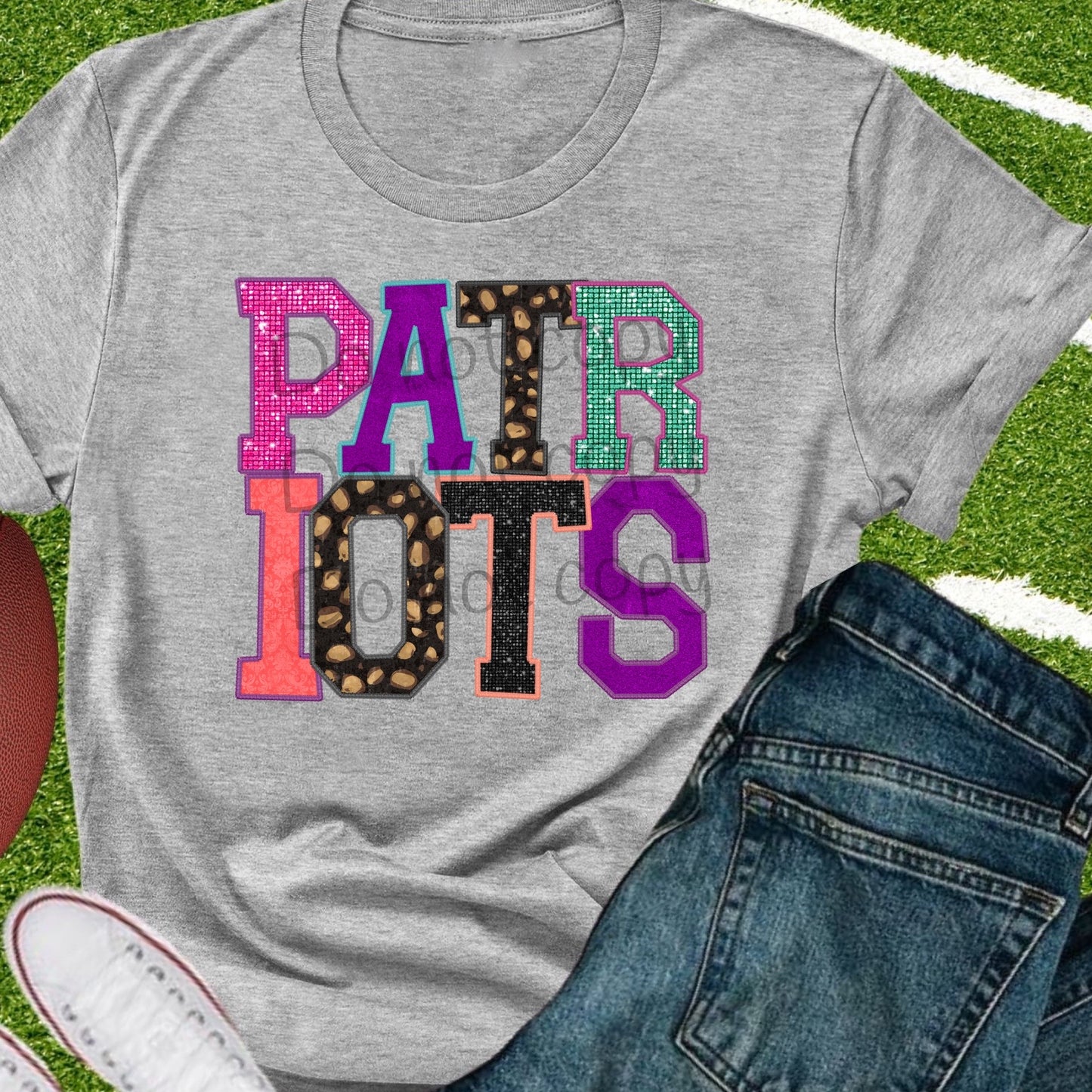 Patriots appliqué words-DTF