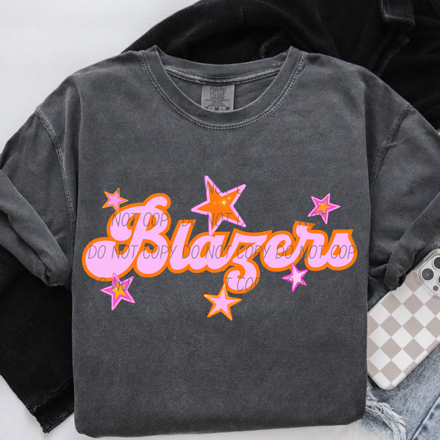 Pink Orange Stars Mascot (Dropdown)- DTF&UV