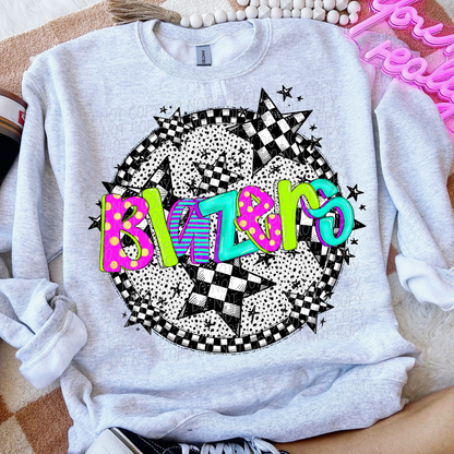 Neon checker Mascots(Dropdown)-DTF