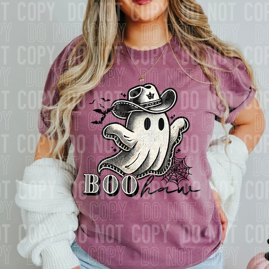 BOO HAW ghost bats by hat spider web-dtf