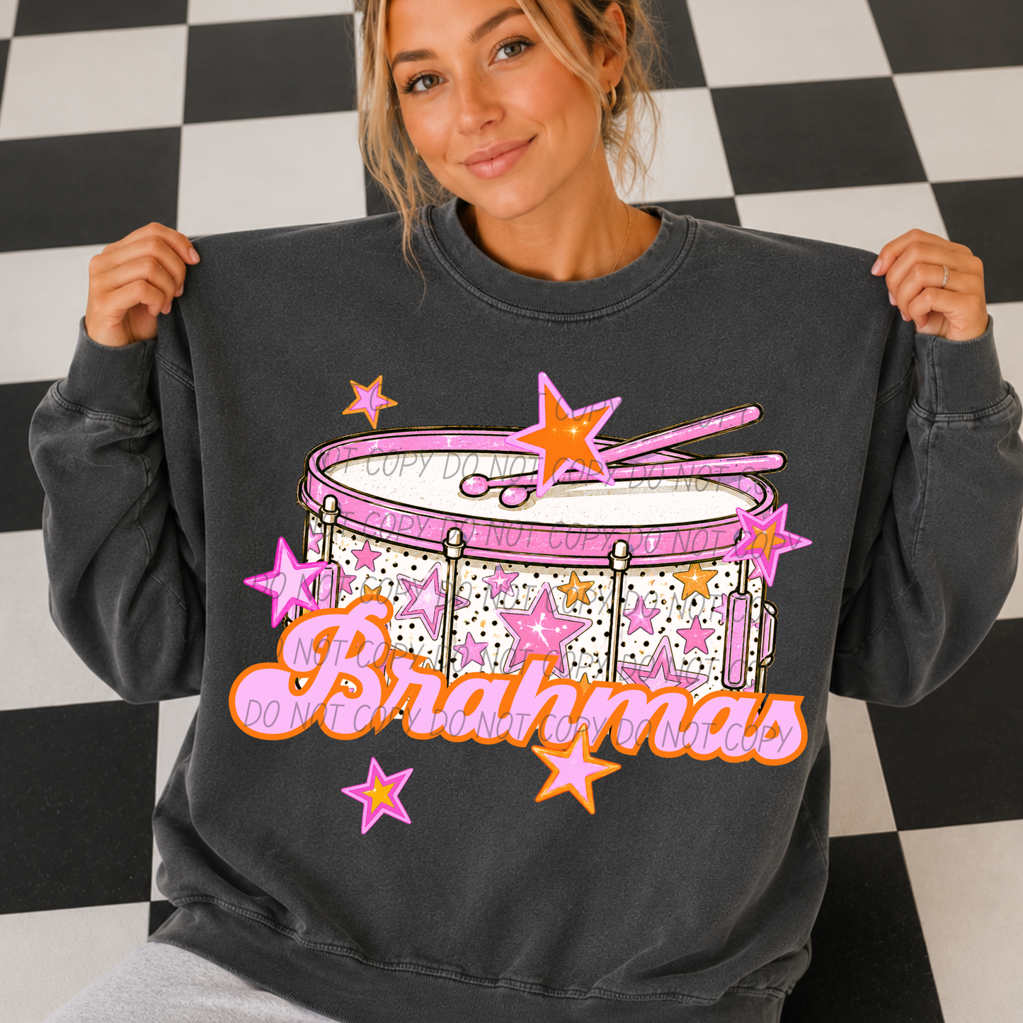 Band Pink Orange Stars Mascot (Dropdown)- DTF&UV