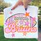 Football Pink Orange Stars Mascot (Dropdown)- DTF&UV