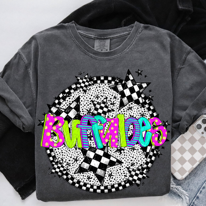 Neon checker Mascots(Dropdown)-DTF